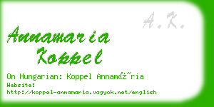 annamaria koppel business card